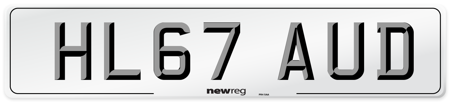 HL67 AUD Number Plate from New Reg